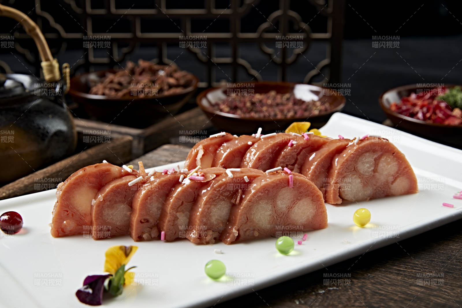 桂花蜜黄米藕图片