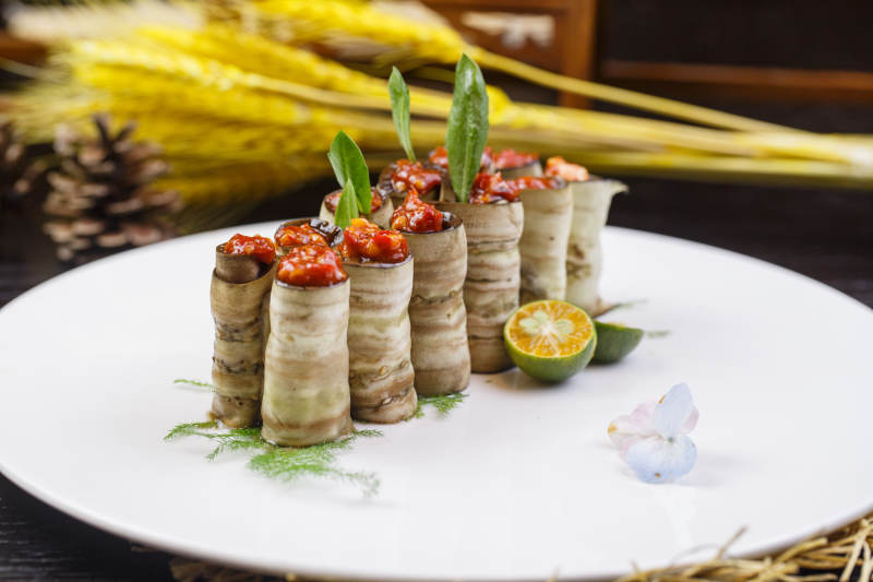 秃黄油蒸茄卷图片