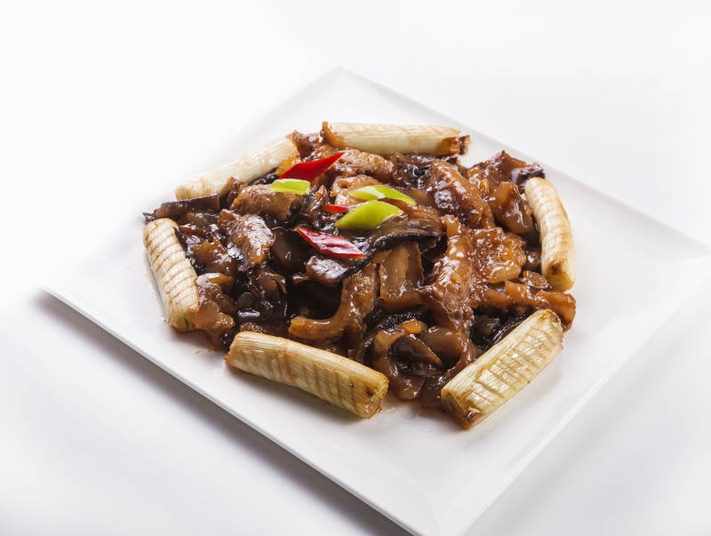 葱烧蹄筋梅花参图片