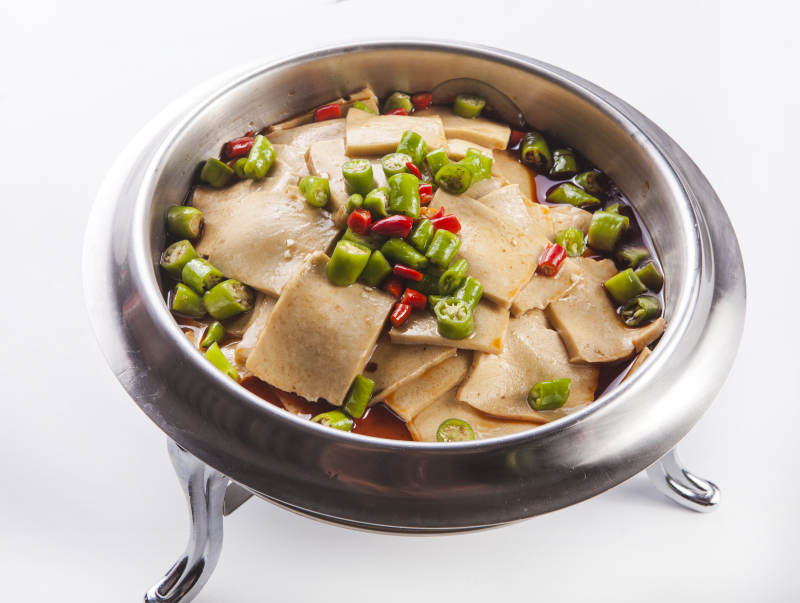 锅仔米椒豆腐干图片