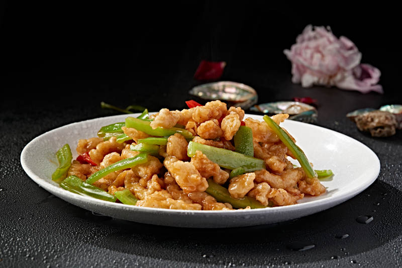 双椒软炸里脊肉图片