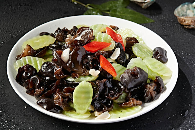 彩椒莴笋百合炒木耳图片