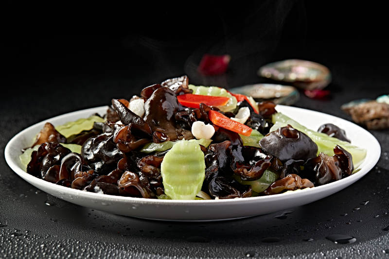 彩椒莴笋百合炒木耳图片