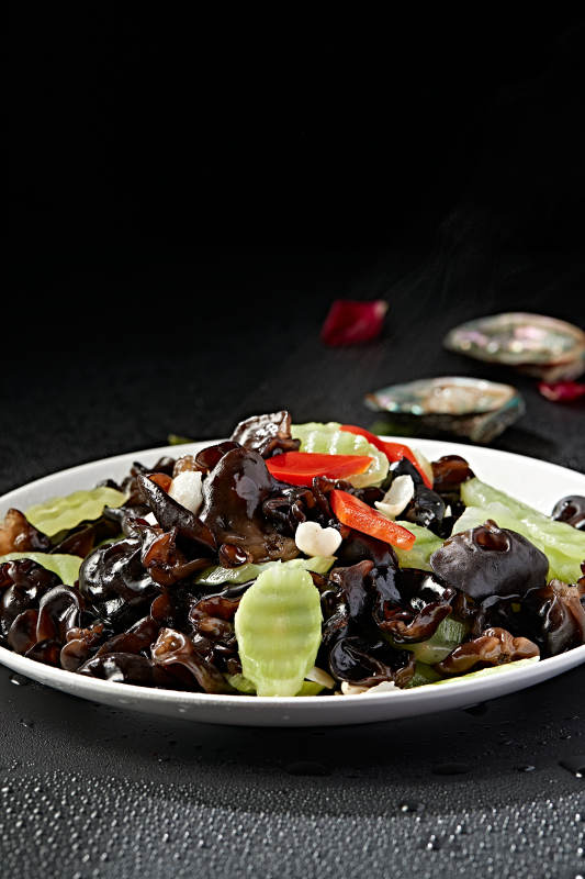 彩椒莴笋百合炒木耳图片