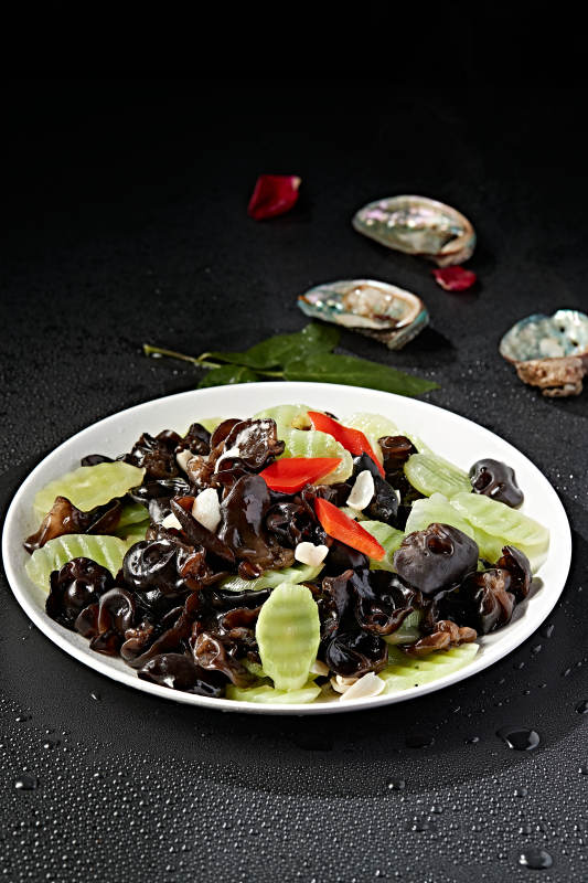 彩椒莴笋百合炒木耳图片