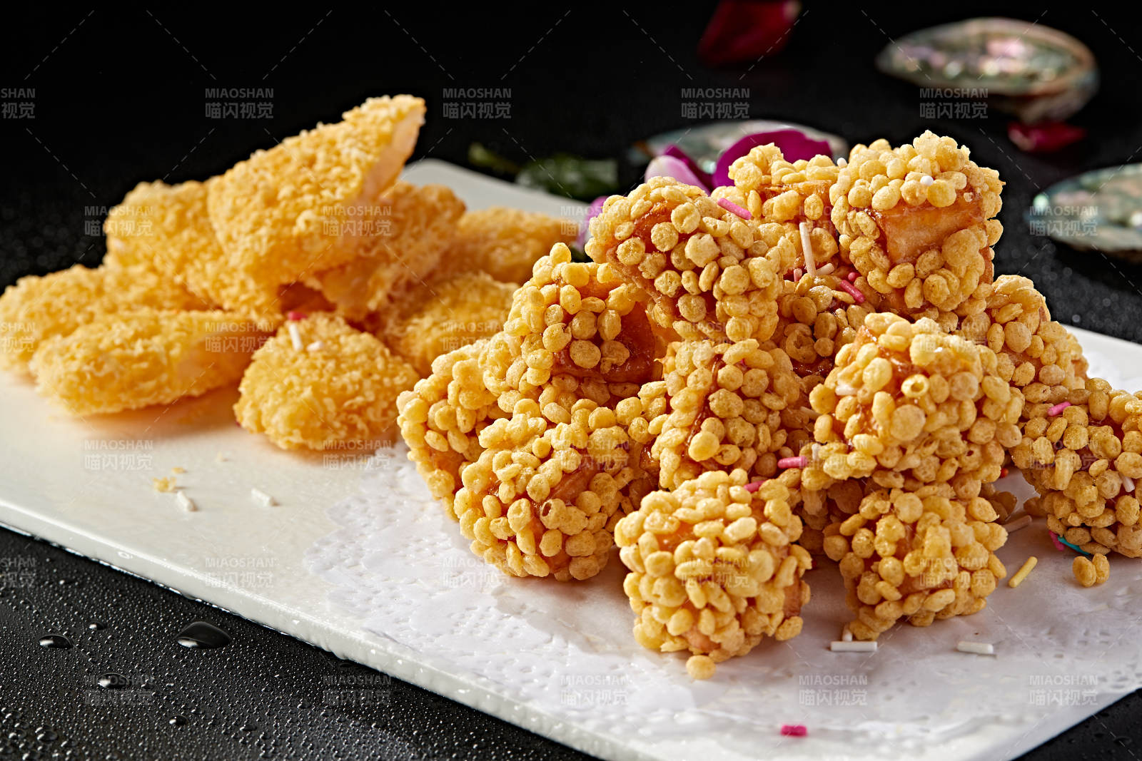 麦片红薯炸鲜奶双拼图片