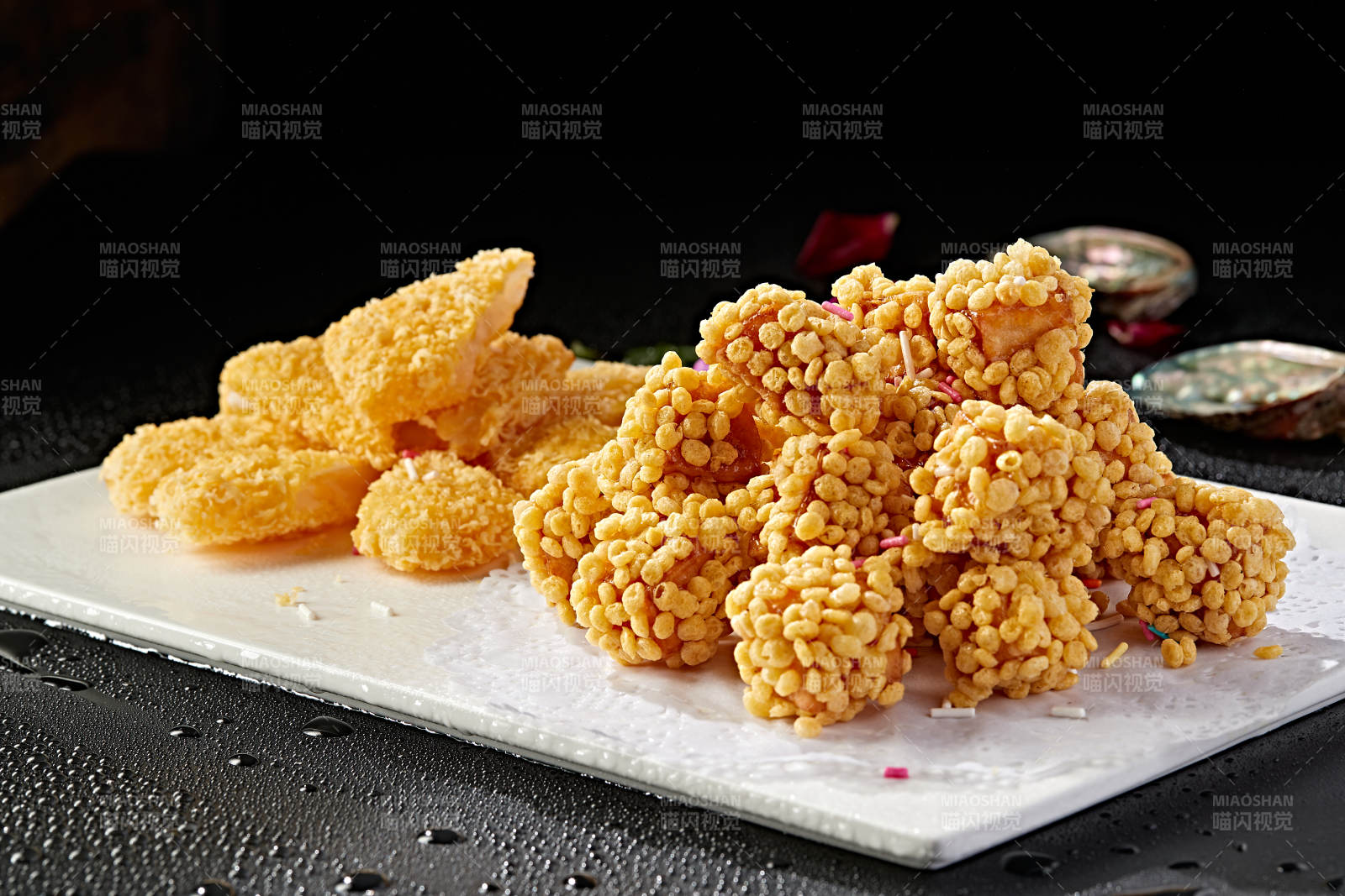 麦片红薯炸鲜奶双拼图片