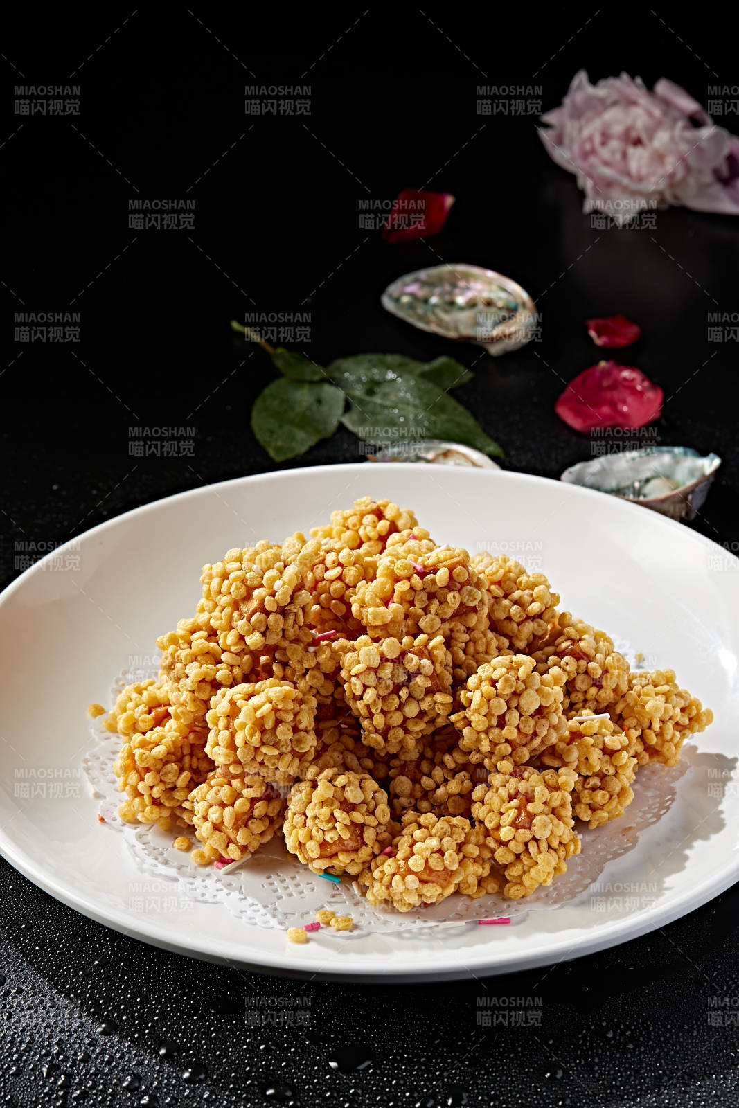 油炸麻仁红薯图片