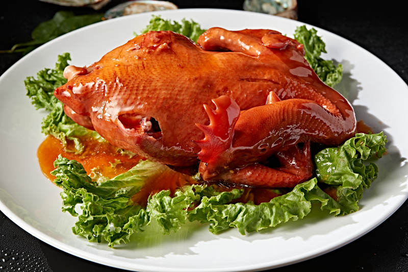 浇汁红扒鸡图片