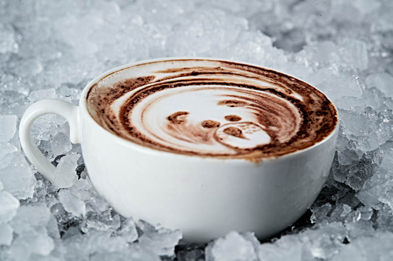 美式拉花卡布奇诺咖啡图片