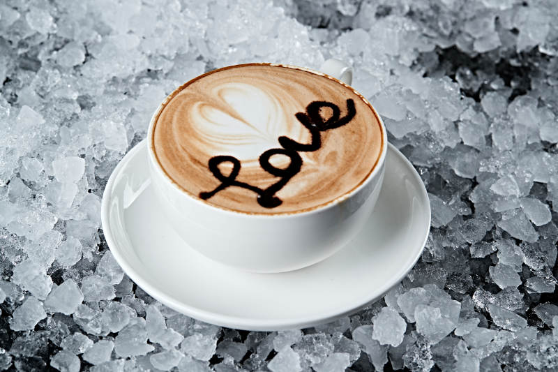 美式拉花卡布奇诺咖啡图片