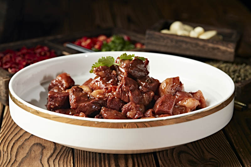 美味红烧猪梅肉图片