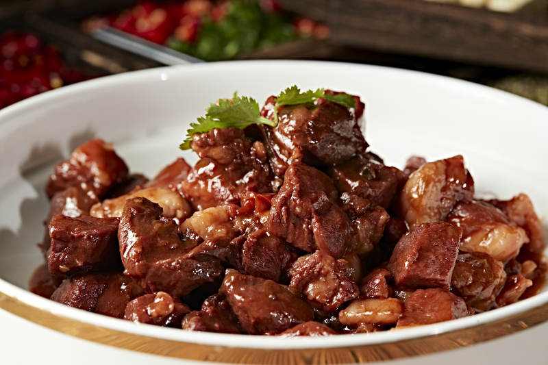 美味红烧猪梅肉图片