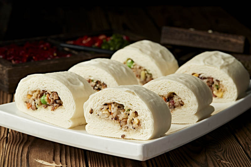 香蒸美味果蔬糯米卷图片