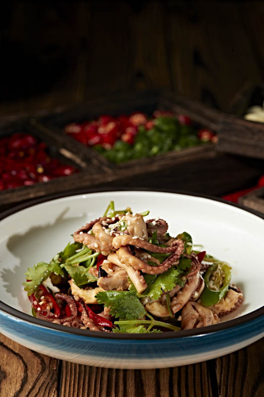 香菜辣椒巧拌鱿鱼须图片