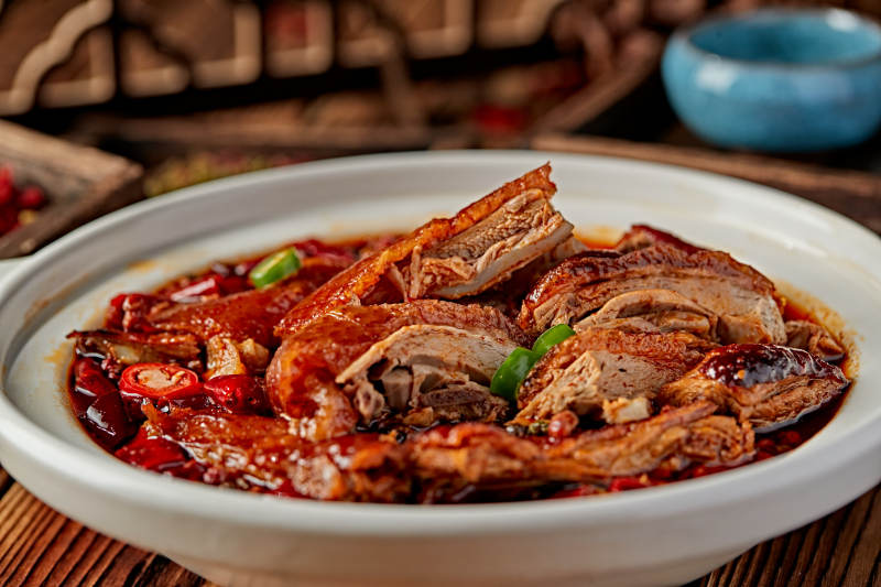 砂锅红油香辣炖老鸭图片