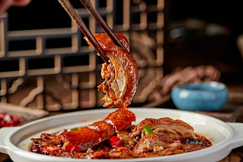 砂锅红油香辣炖老鸭图片