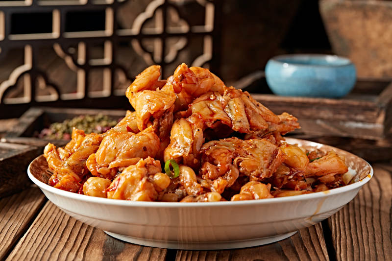 红油酸辣泡椒香水牛蛙图片