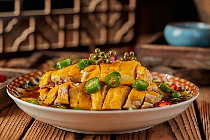 葱香藤椒香辣口水鸡图片