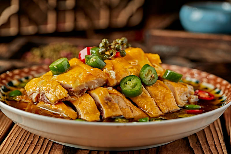 葱香藤椒香辣口水鸡图片