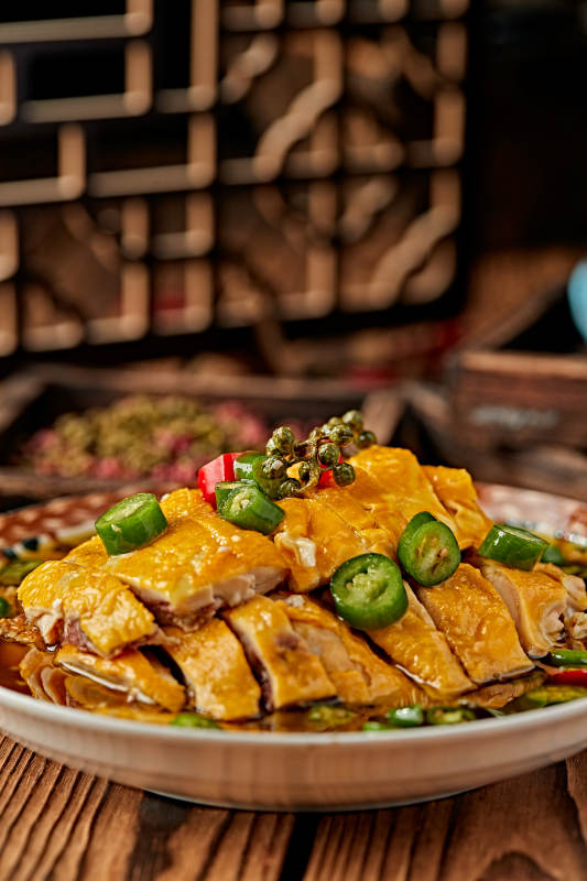 葱香藤椒香辣口水鸡图片