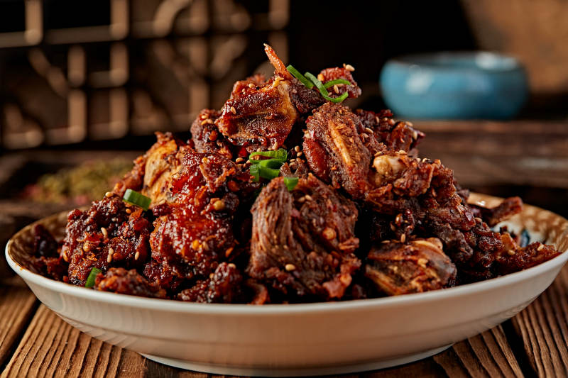 椒麻香辣爆炒鸭块图片