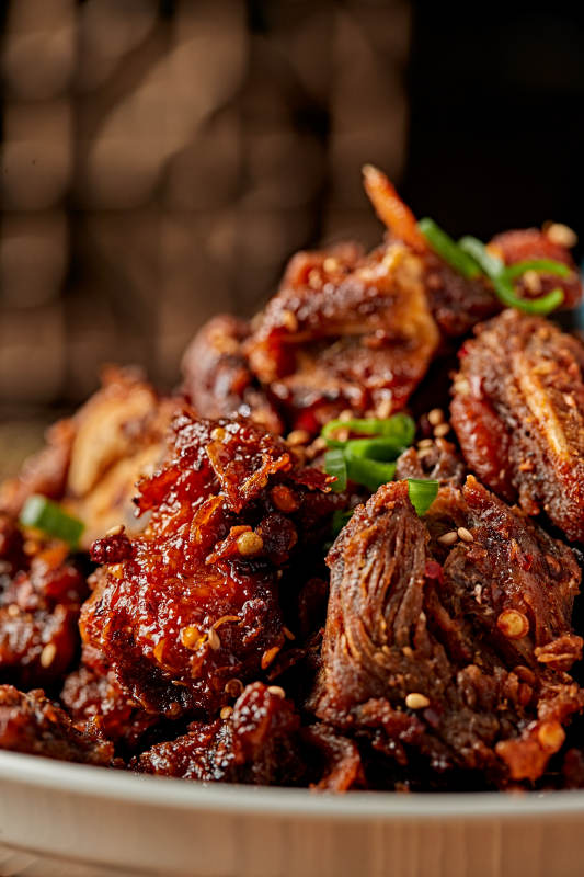 椒麻香辣爆炒鸭块图片