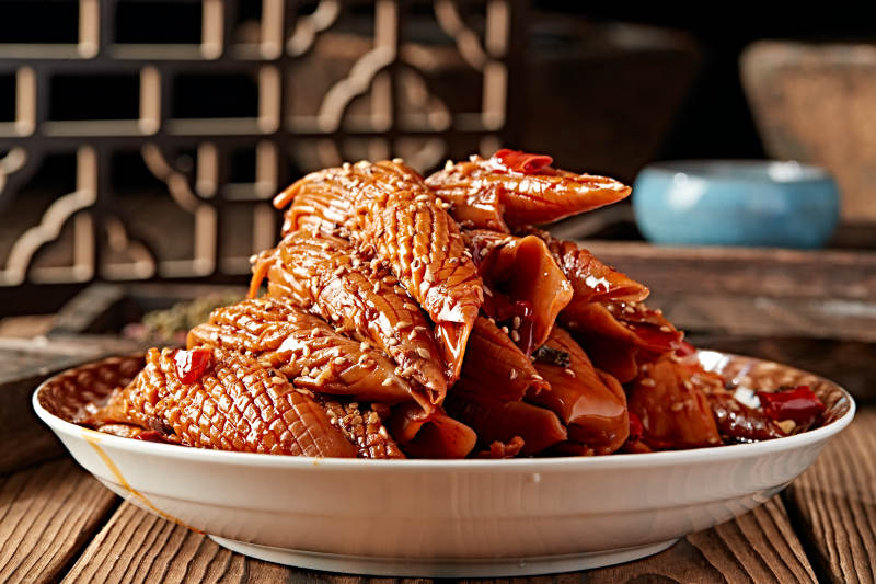 红油香辣火箭鱿鱼身图片