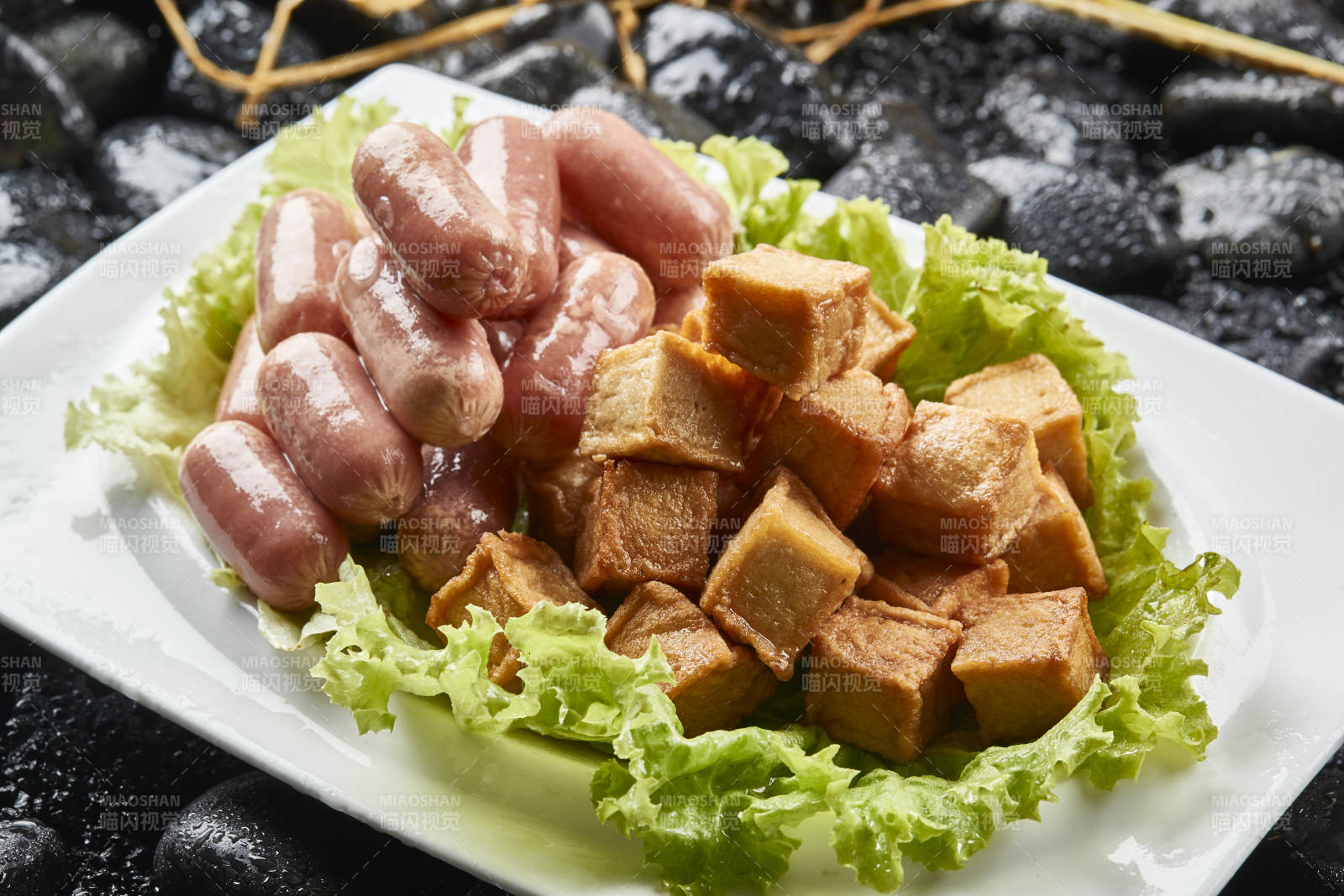 烤肉食材双拼鱼豆腐桂花肠图片