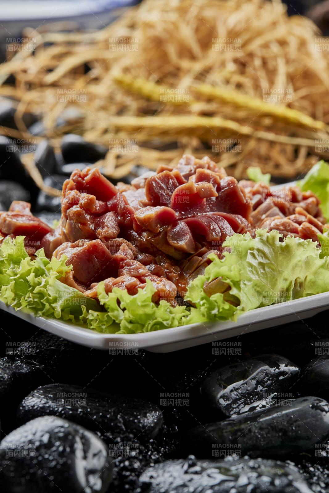 烤肉食材生腌鸡胗花图片