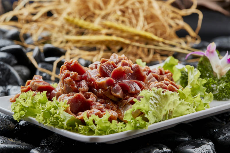 烤肉食材生腌鸡胗花图片