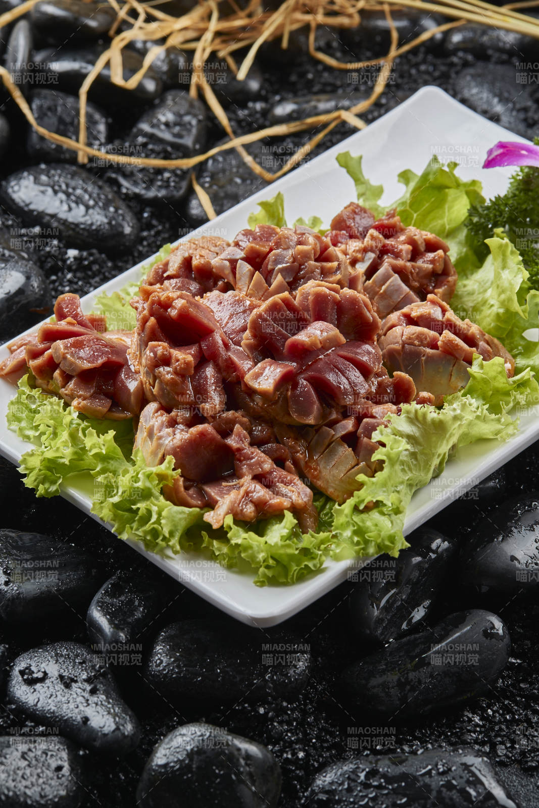 烤肉食材生腌鸡胗花图片