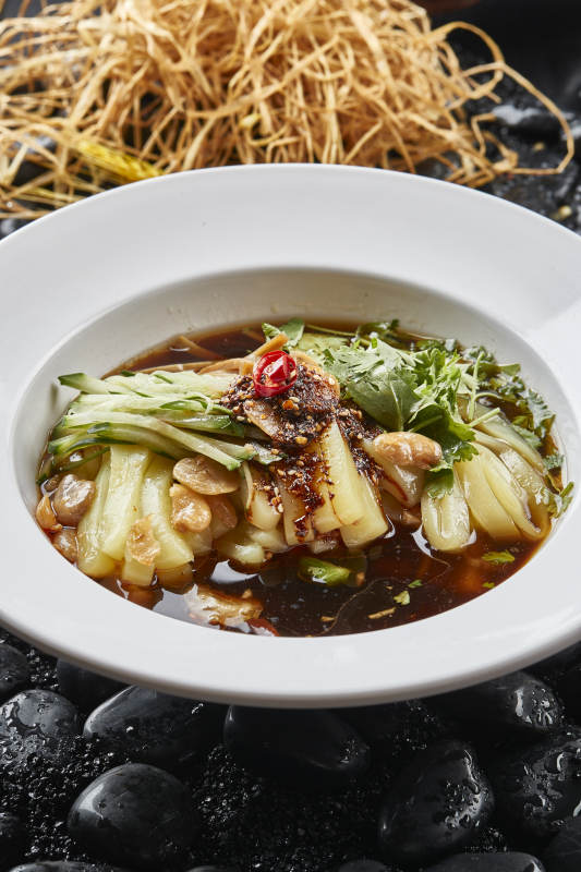 兰花豆黄瓜醋豌豆凉粉图片