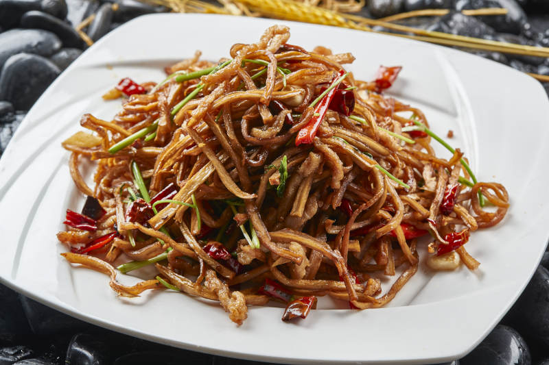 辣炒肉丝杏鲍菇图片