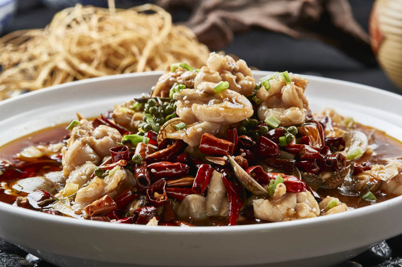 麻辣红油水煮香水花蛤牛蛙图片