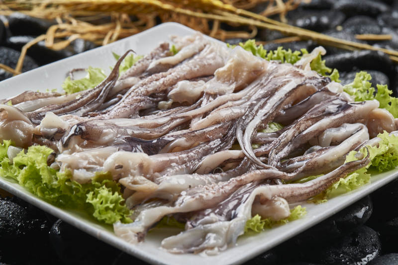 烤肉食材生鱿鱼须图片