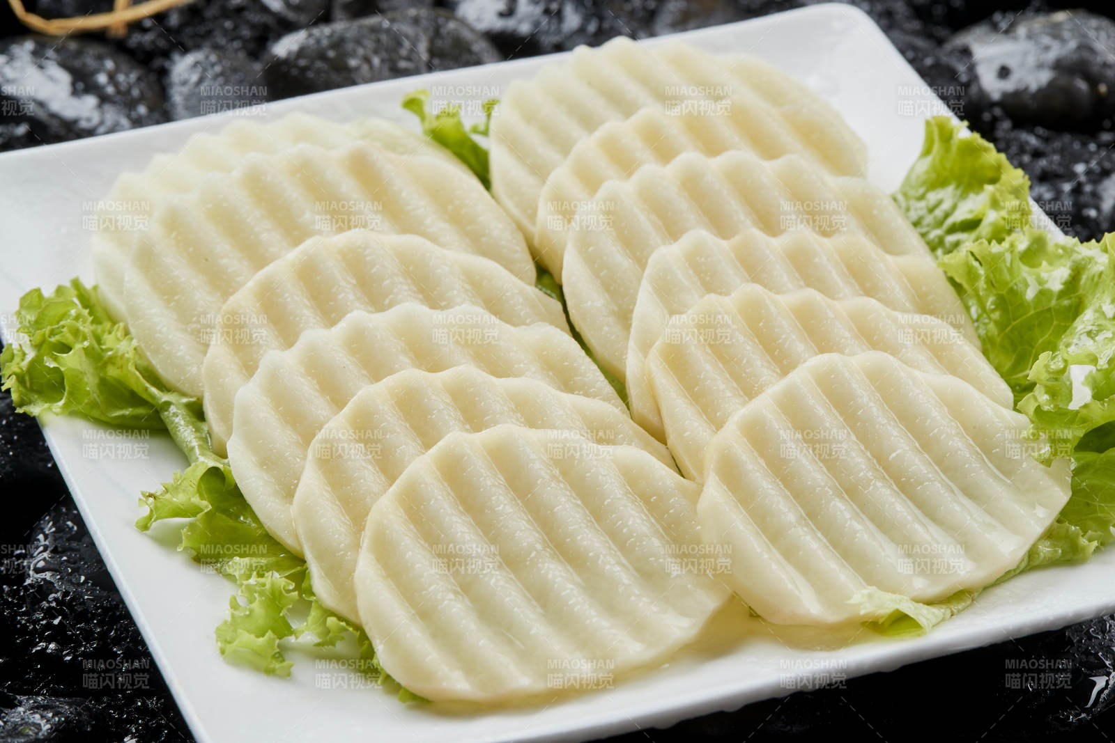 烤肉食材土豆片图片