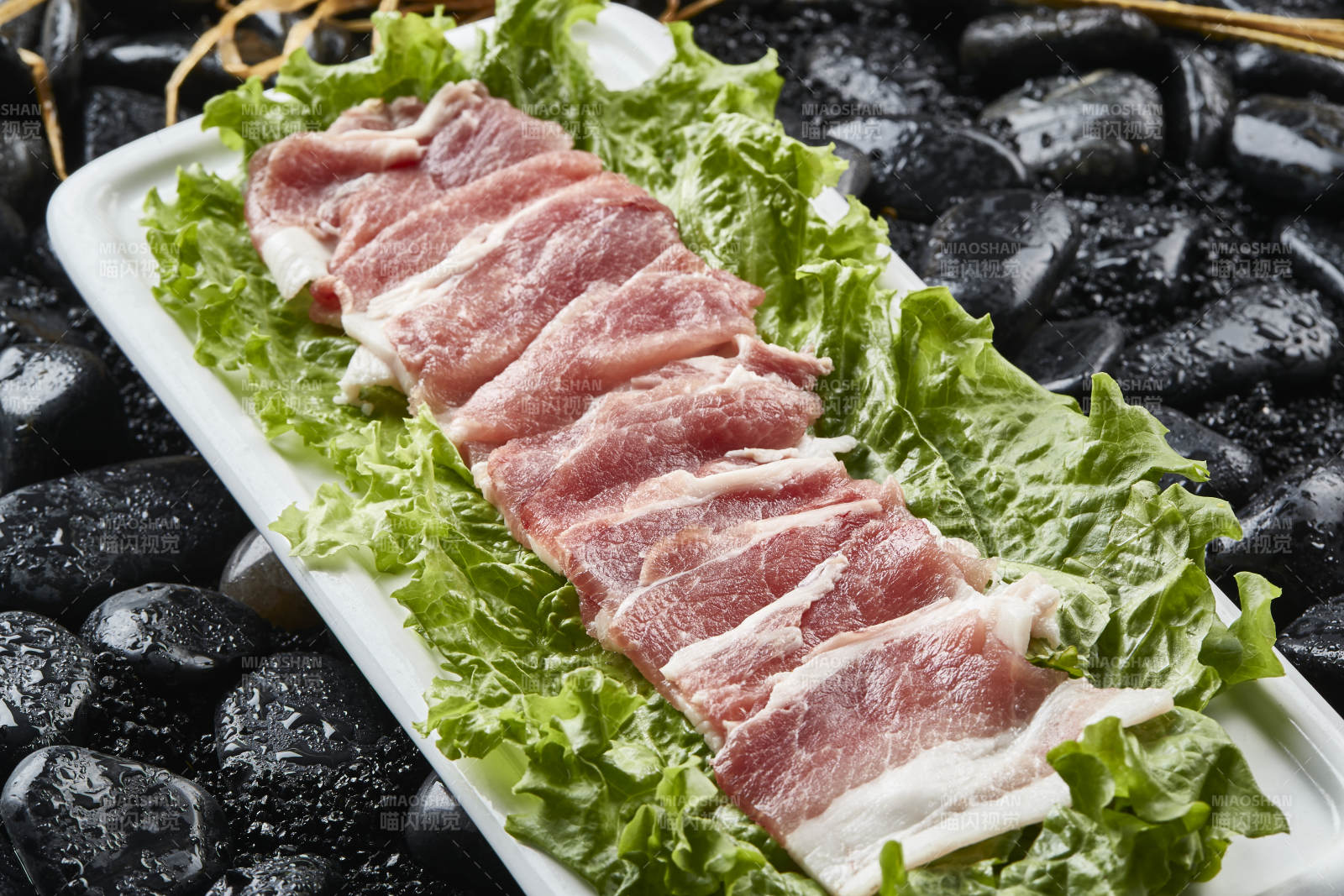 烤肉食材极品猪五花肉图片