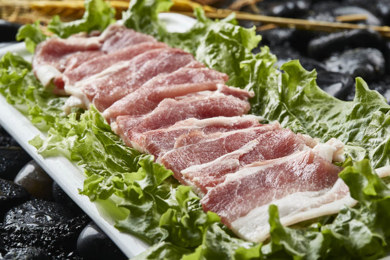 烤肉食材极品猪五花肉图片