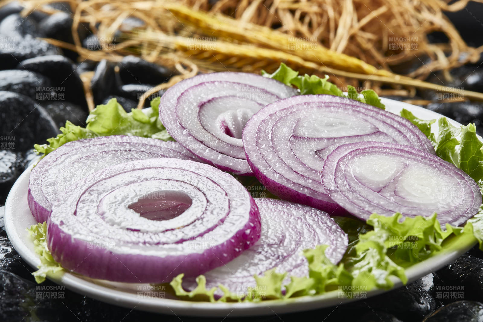 烤肉食材洋葱切片图片