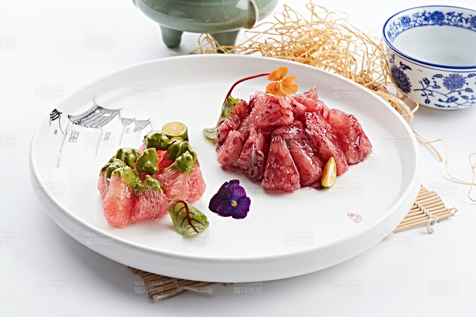 蜂蜜抹茶血柚图片