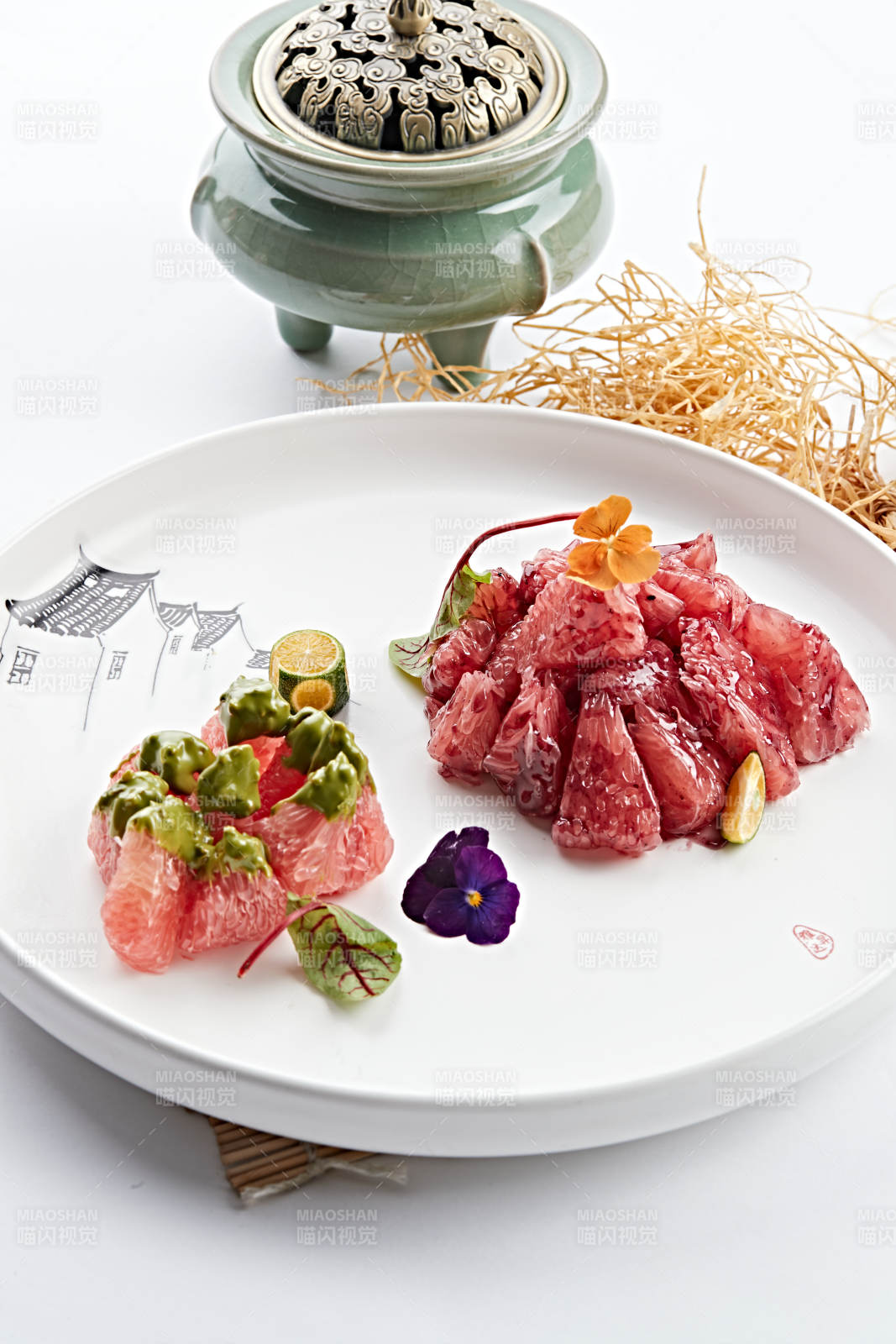 蜂蜜抹茶血柚图片