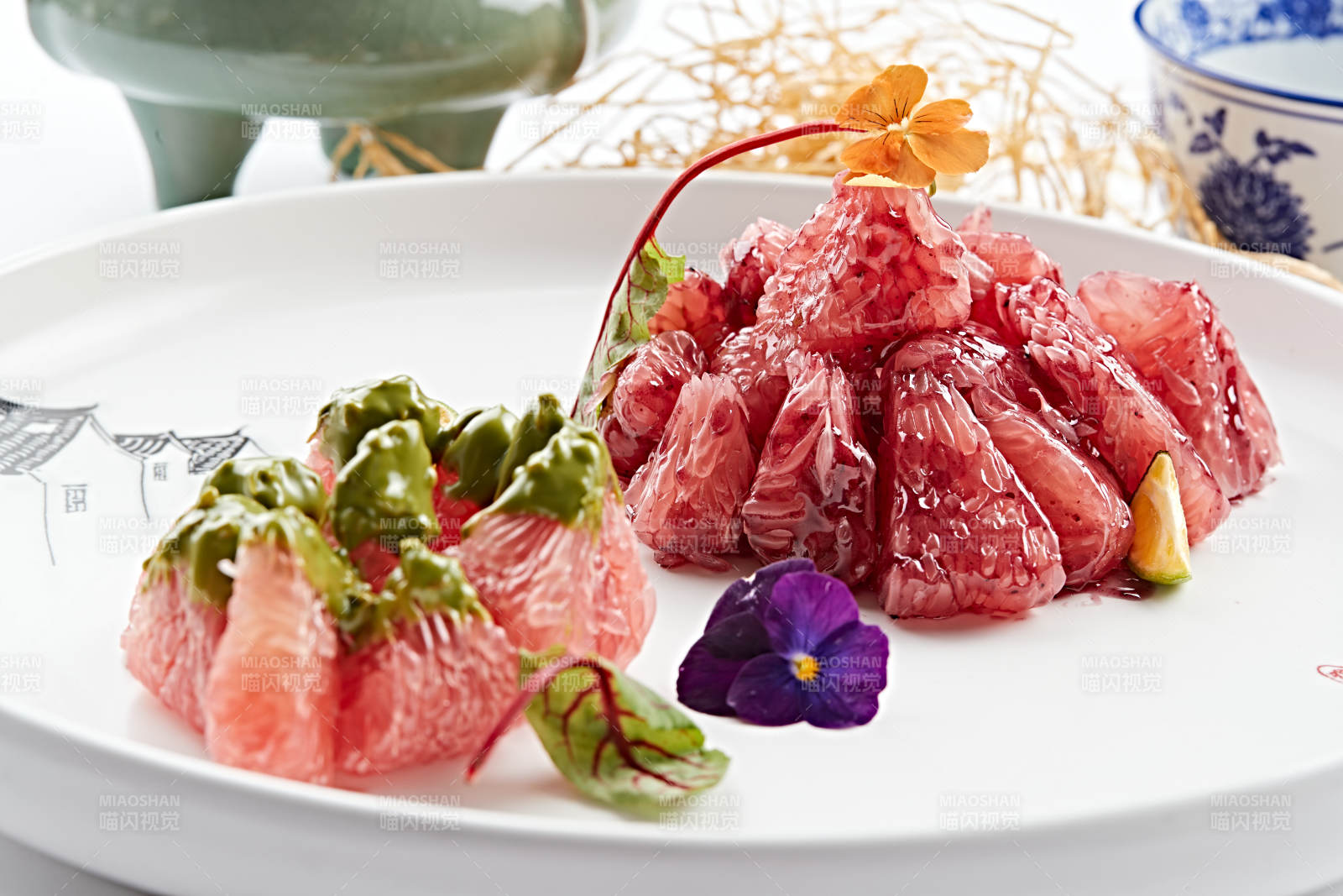 蜂蜜抹茶血柚图片