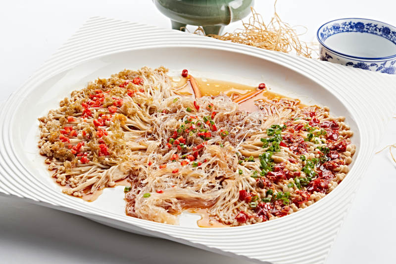 香蒸双椒粉丝金针菇图片