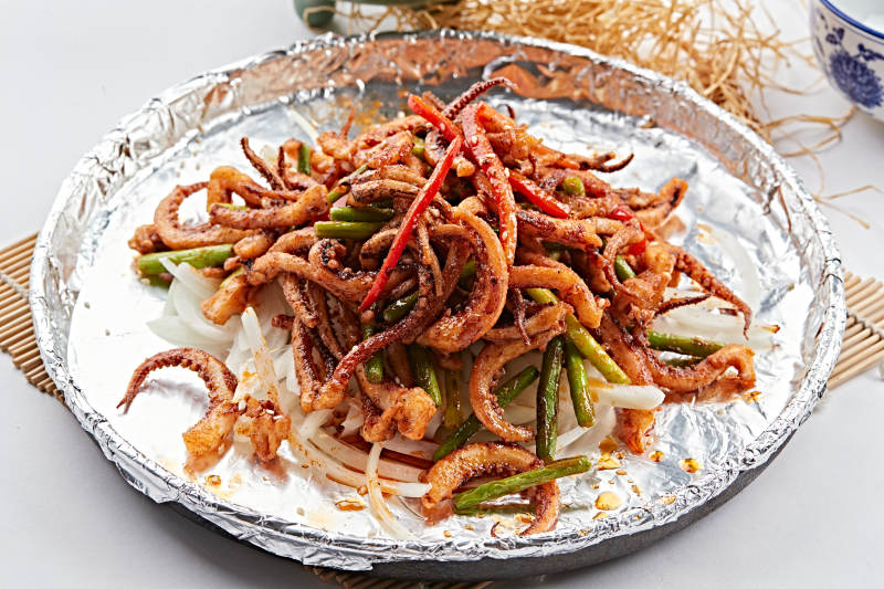 锡纸铁板鱿鱼须图片