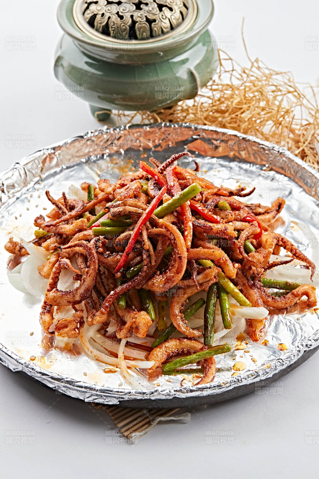 锡纸铁板鱿鱼须图片