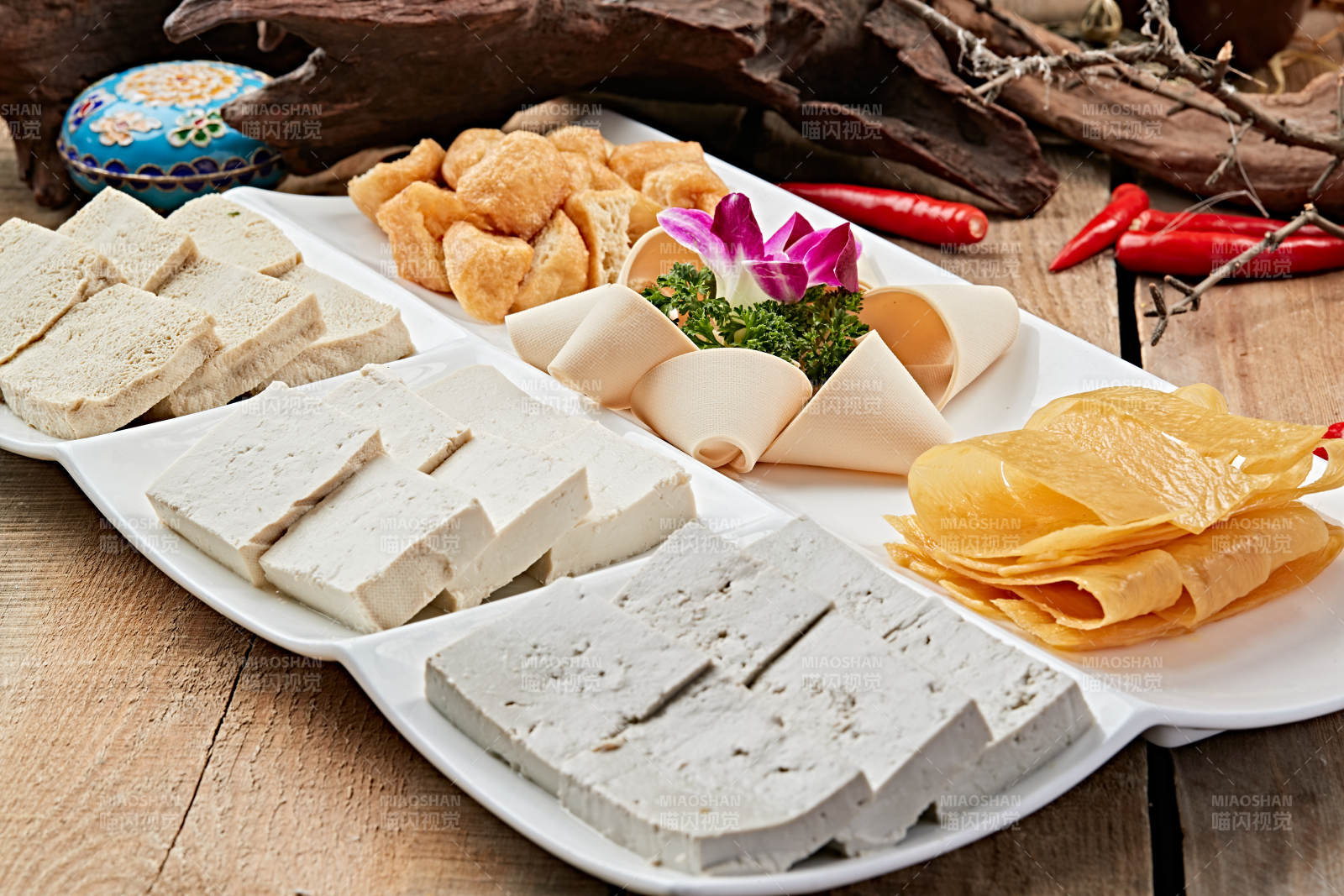 火锅食材豆制品拼盘图片