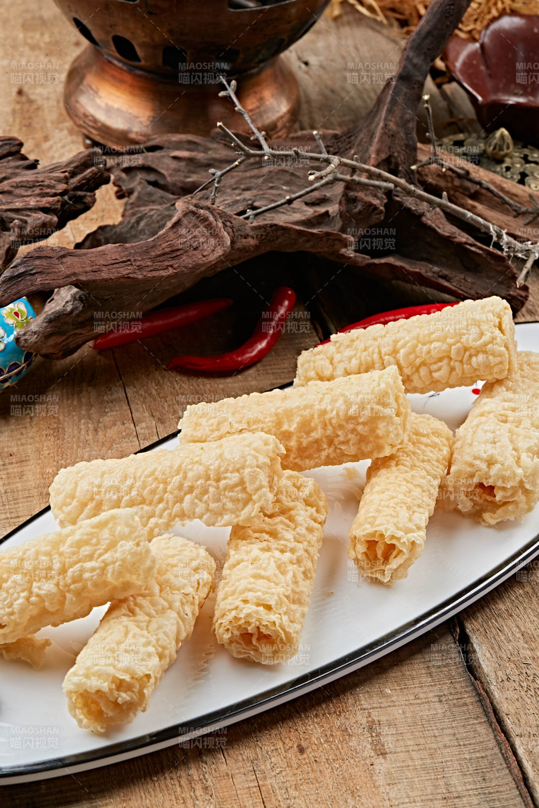 火锅食材炸油皮卷图片