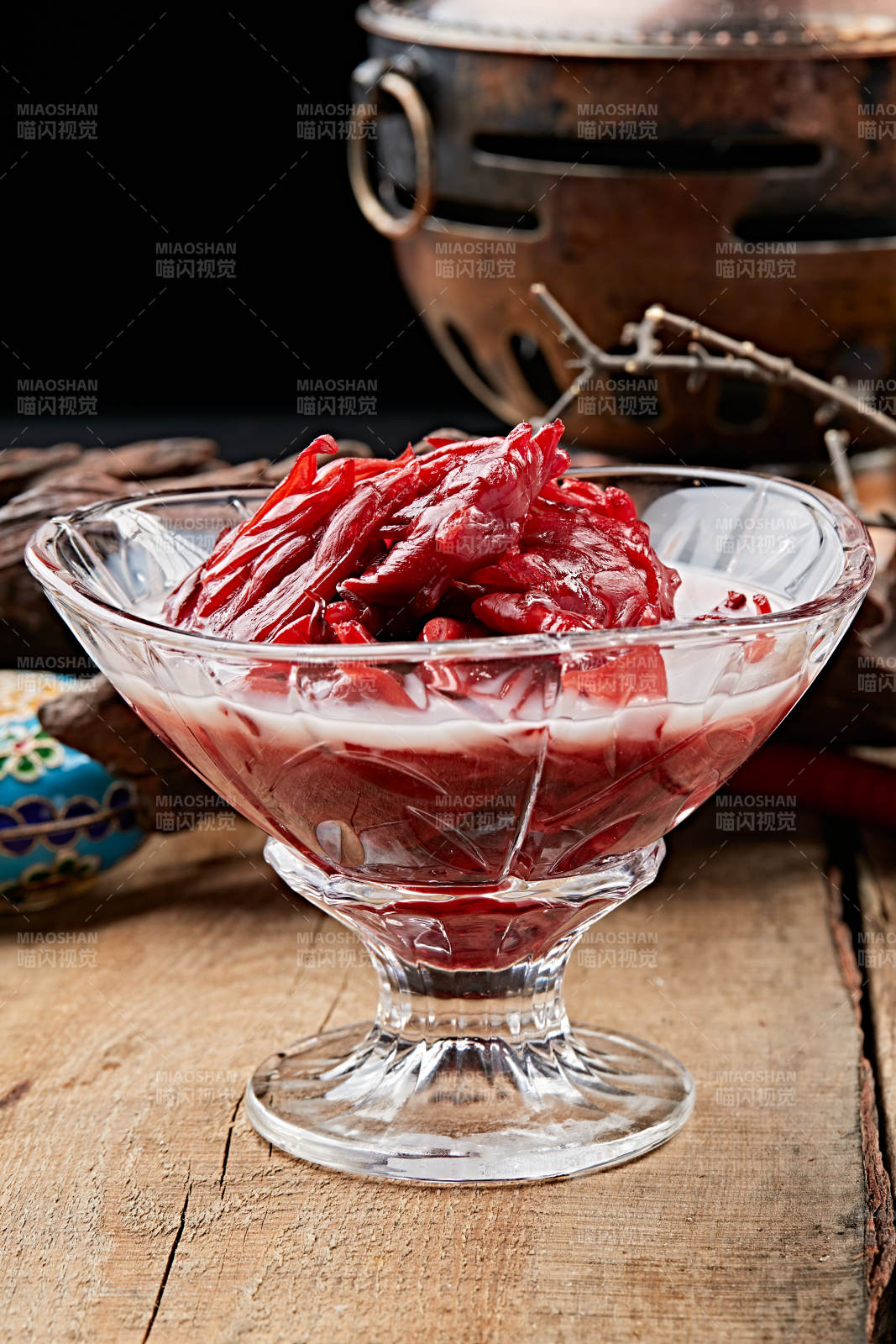 酸奶果脯芦荟冰图片