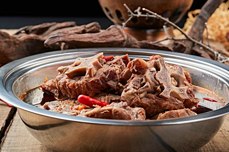 美味香辣锅仔羊蝎子图片